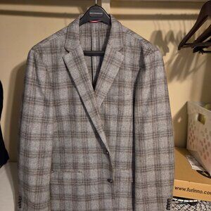 Tommy Hilfiger Grey Plaid Blazer 50L